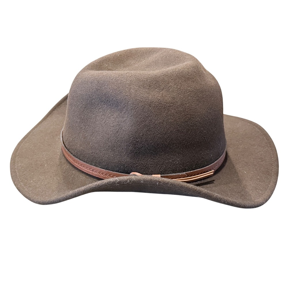 Country Gentleman LiteFelt Brown Wool Fedora Hat Mens XL Water Repellent USA